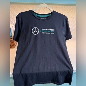 Mercedes AMG F1 Formula One Petronas Black Tee with Logo womens